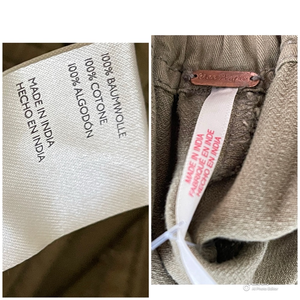 Free People Tahiti Cargo Pants Dried Herb - Picture 5 of 9